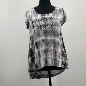 Alya“Namaste in Bed” printing Tunic Top